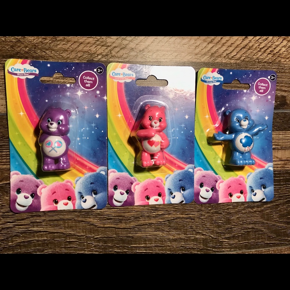 Care Bears Lot of 3 mini figurines